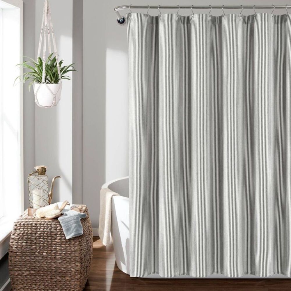 Lush Decor -  Vintage Stripe Farmhouse Boho Cotton Sh Gray
